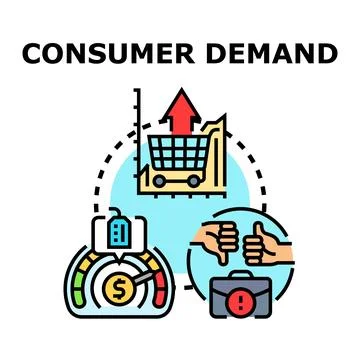 Analyzing consumer demand and market feedback for sales growth Illustrazione stock