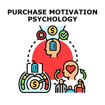 Analyzing consumer purchase motivation and psychology concept Stock Illustration