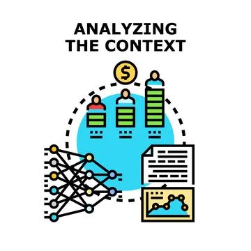 Analyzing context for business strategy and data insights イラスト素材