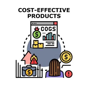 Analyzing costs for effective product management strategy Stock Illustration