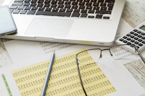 Analyzing costs Stock Photos