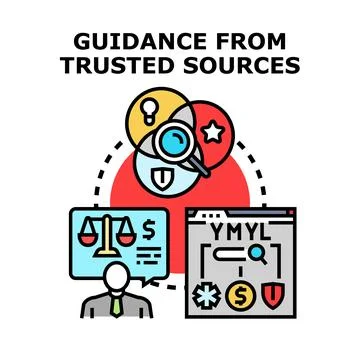 Analyzing credible information for reliable advice 스톡 일러스트