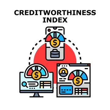 Analyzing creditworthiness index using digital financial technology イラスト素材