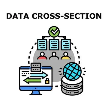 Analyzing cross section data for information system management イラスト素材
