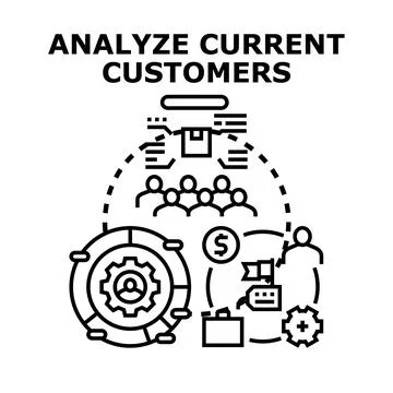 Analyzing current customer journey for business growth Illustrazione stock