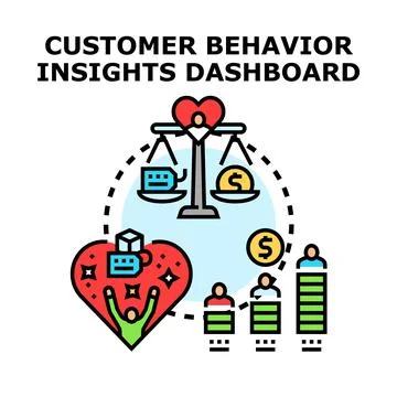 Analyzing customer behavior insights for business success dashboard イラスト素材