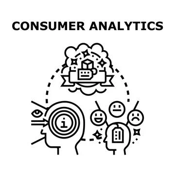 Analyzing customer data for business insights and experience Stock Illustration