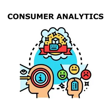 Analyzing customer data for business insights and experience Stock Illustration
