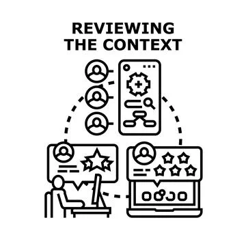 Analyzing customer feedback and user review context Illustration