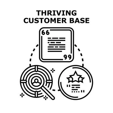 Analyzing customer feedback for a thriving client base Stock Illustration