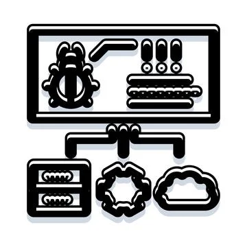 Analyzing cybersecurity threats and network monitoring systems イラスト素材
