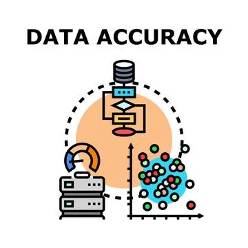 Analyzing data accuracy quality for business intelligence Stock-Illustration