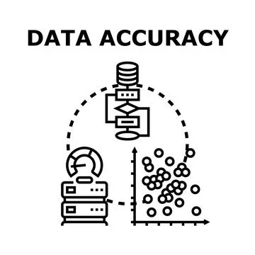 Analyzing data accuracy quality for business intelligence Stockillustratie
