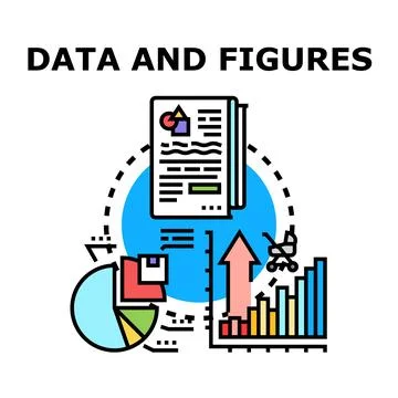 Analyzing data and figures for business strategy and growth Stock Illustration