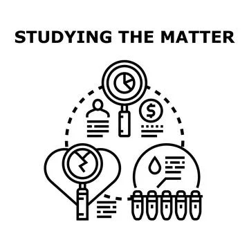 Analyzing data and research for diagnostic study Stock Illustration