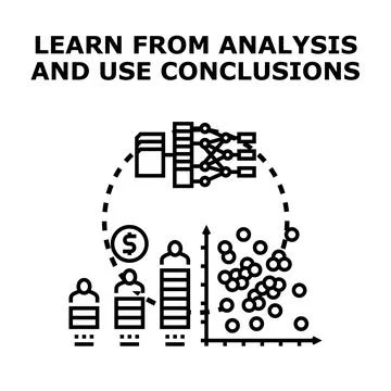 Analyzing data for business decision making and growth Stock Illustration