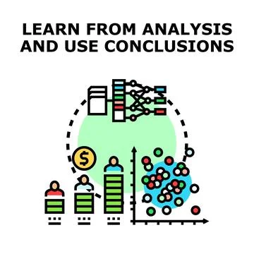 Analyzing data for business decision making and growth Stock Illustration
