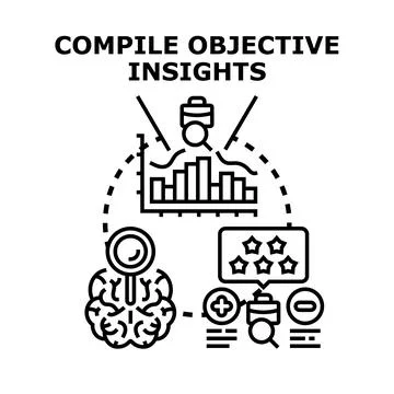 Analyzing data for business insights and research Stock Illustration