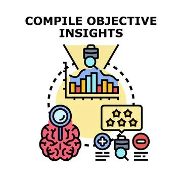 Analyzing data for business insights and research Stock Illustration