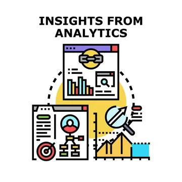 Analyzing data for business insights and strategic decision making Stock Illustration