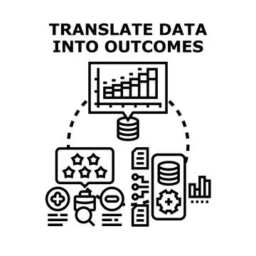 Analyzing data for business outcomes and performance Stock Illustration