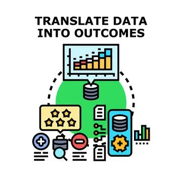 Analyzing data for business outcomes and performance Stock Illustration