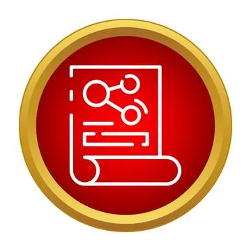 Analyzing data with a business report document chart Illustrazione stock