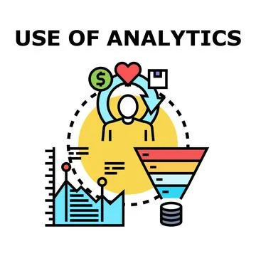 Analyzing data for business value and customer engagement Illustrazione stock