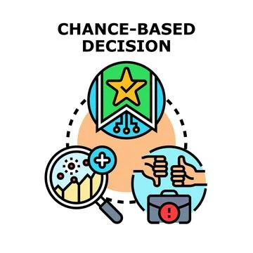 Analyzing data for chance based decision making process Stock Illustration