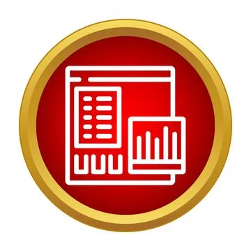 Analyzing data with charts on a digital interface イラスト素材