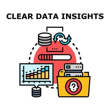 Analyzing data for clear business insights and progress Stock Illustration
