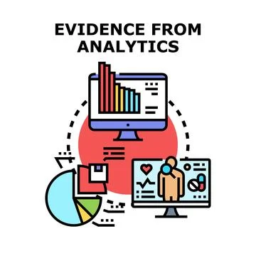 Analyzing data with complex analytics for business insights Stock Illustration