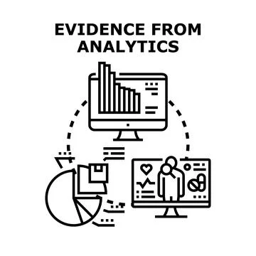 Analyzing data with complex analytics for business insights Stock Illustration