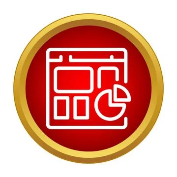 Analyzing data with dashboard and pie chart icon Stock Illustration