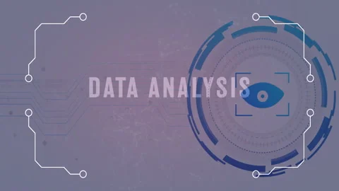 Analyzing data with digital interface elements on abstract animation background Stock Footage 305293214