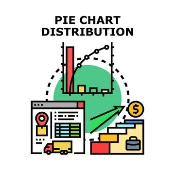 Analyzing data distribution for business growth strategy Stockillustratie