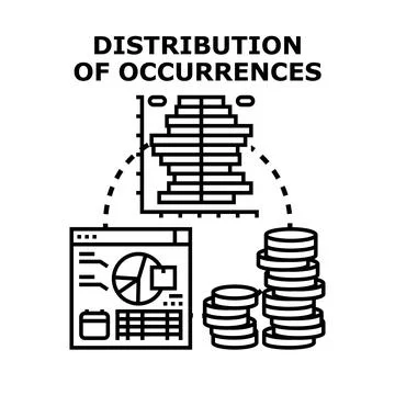 Analyzing data distribution for financial planning and business analysis Stock Illustration