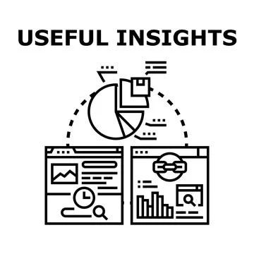 Analyzing data generating useful digital insights 스톡 일러스트