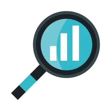 Analyzing data icon Illustrazione stock