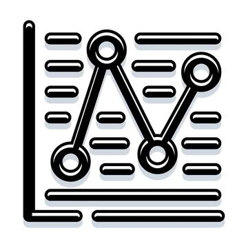 Analyzing data with line graph showing business trends Illustrazione stock