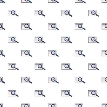 Analyzing data with a magnifying glass search pattern イラスト素材
