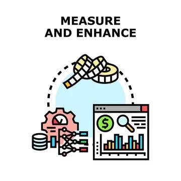 Analyzing data to measure and enhance performance Stock Illustration