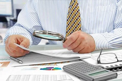 Analyzing Data in the Office Stock Photos