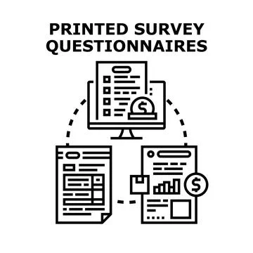 Analyzing data from paper and digital surveys Stock Illustration