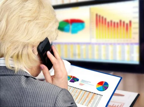 Analyzing Data 写真素材