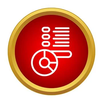 Analyzing data with pie chart and list icon Stockillustratie