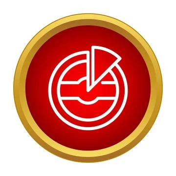 Analyzing data with a pie chart and progress indicator icon Stockillustratie