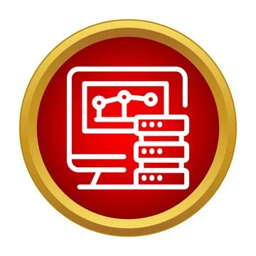 Analyzing data on server computers, monitoring statistics Stock Illustration