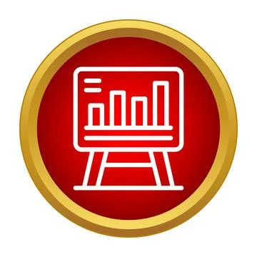 Analyzing data statistics on a presentation board chart Illustrazione stock