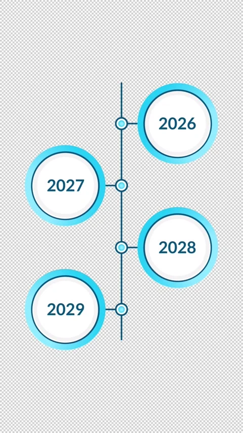 Analyzing data through years circle neumorphism animated infographic template 스톡 동영상 344173965